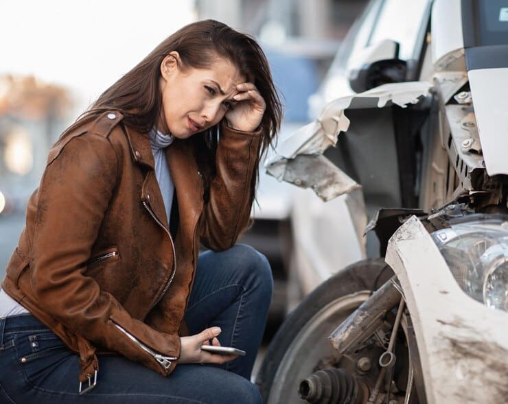 Woman having problems on her totaled car